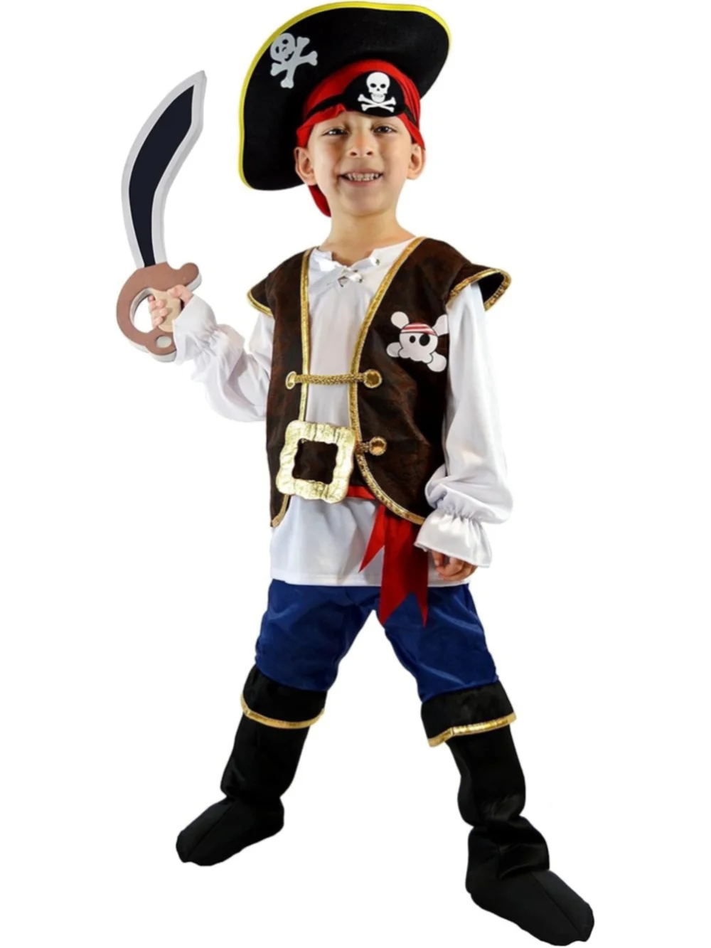 Spooktacular Creations Halloween Pirate Costume Kids, Boys Pirate Costume Set 3T